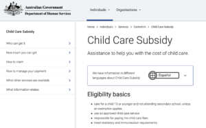 Child Care Subsidy