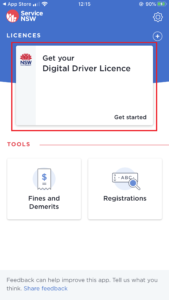 步驟7：按"Get your Digital Driver Licence"